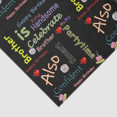 ハッピーバースデーティッシュペーパーブラザー 薄葉紙 (詳細)