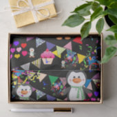 ハッピーバースデーティッシュペーパーペンギン 薄葉紙 (ギフト)