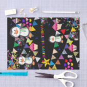 ハッピーバースデーティッシュペーパーペンギン 薄葉紙 (クラフト)