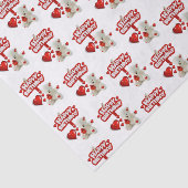 ハッピーバースデーティッシュペーパーホワイトテディベア 薄葉紙 (詳細)