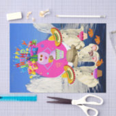 ハッピーバースデーティッシュペーパーポーラベア 薄葉紙 (クラフト)