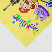 ハッピーバースデーティッシュペーパーミュージックギター 薄葉紙 (詳細)