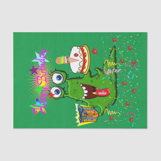 ハッピーバースデーティッシュペーパーモンスター 薄葉紙 (正面)