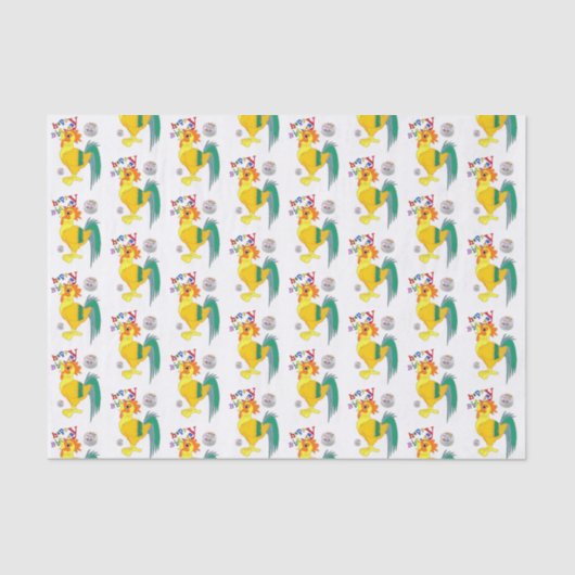 ハッピーバースデーティッシュペーパールースター 薄葉紙 (正面)