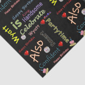 ハッピーバースデーティッシュペーパーワイアット 薄葉紙 (詳細)