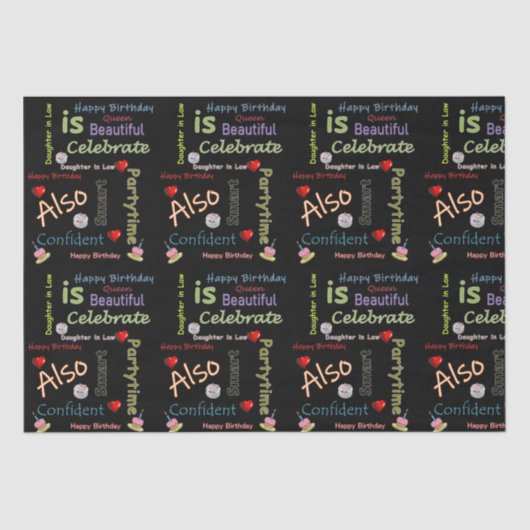 ハッピーバースデーティッシュペーパー娘 薄葉紙 (正面)