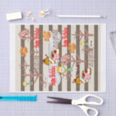 ハッピーバースデーティッシュペーパー犬への願い 薄葉紙 (クラフト)