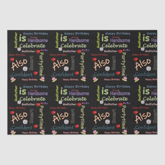 ハッピーバースデーティッシュペーパー神父 薄葉紙 (正面)