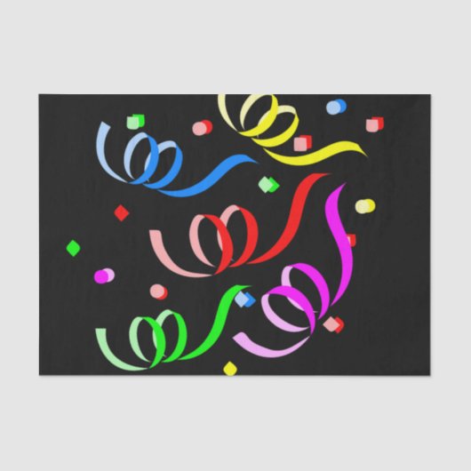 ハッピーバースデーティッシュペーパー紙吹雪 薄葉紙 (正面)