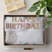 ハッピーバースデーティッシュペーパー誕生日ハット 薄葉紙 (ギフト)