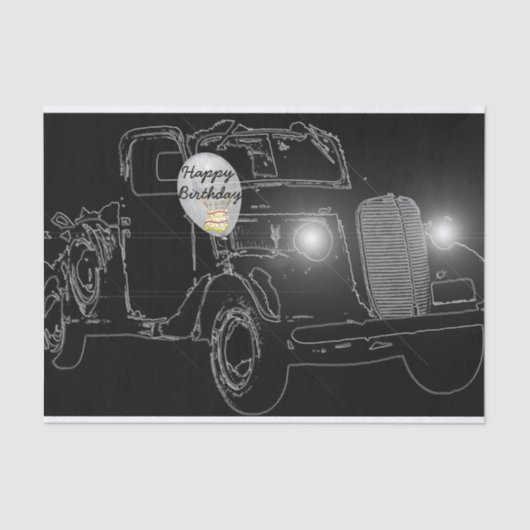 ハッピーバースデーティッシュペーパー 薄葉紙 (正面)