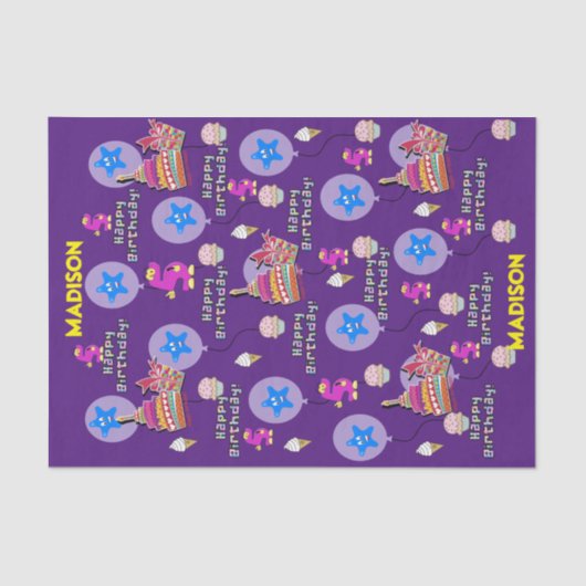 ハッピーバースデーティッシュペーパー#5ハッピーファイブ誕生日 薄葉紙 (正面)