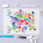 ハッピーバースデーティッシュペーパーSweet sixteen 薄葉紙 (クラフト)