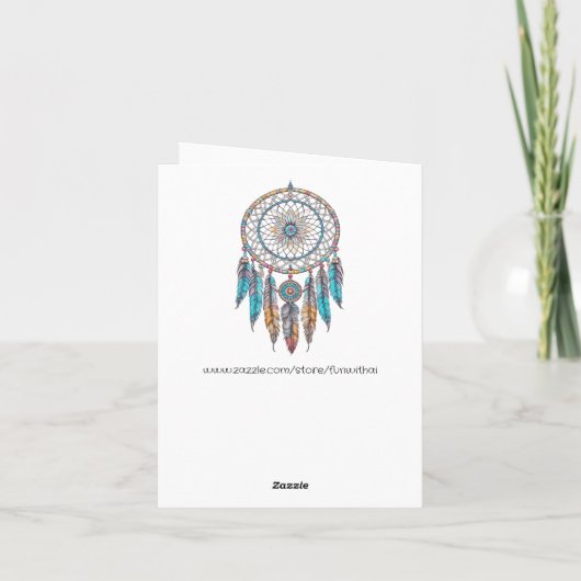 ハッピーバースデーティール(緑がかった色)夢想家の神秘的 カード (裏面)