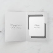 ハッピーバースデーテイクイット簡単猫フォトグレー カード (内部)