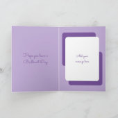 ハッピーバースデーテイクイット簡単猫フォトパープル カード (内部)