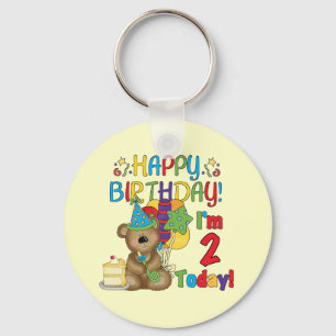 ハッピーバースデーテディベア2nd誕生日 キーホルダー