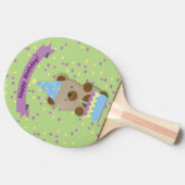 ハッピーバースデーテディベア 卓球ラケット (横)