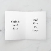 ハッピーバースデーテニスカード白黒ガールスポーツ カード (内部)