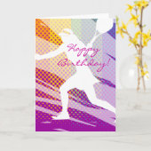 ハッピーバースデーテニスカード カード (黄色い花)