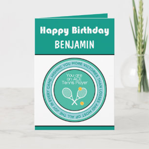 ハッピーバースデーテ🎾ニスグリーン💚誕生日カー🎉ド カード