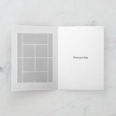 ハッピーバースデーテニスコートのグリーティングカード カード (内部)