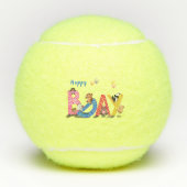 ハッピーバースデーテニスボールベビーベアーズパーティー テニスボール (正面)