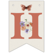 ハッピーバースデーテラコッタワイルドフラワーガール バンティングフラッグ (第2の旗)