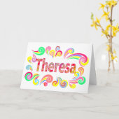 ハッピーバースデーテレカラフルサ カード (黄色い花)