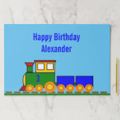 ハッピーバースデーテンプレート時代名&かわいい列車 ペーパーパッド (インサイチュ)