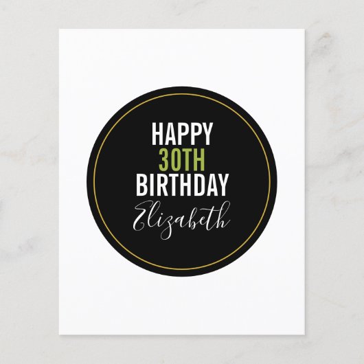 ハッピーバースデーテンプレート (正面)