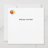 ハッピーバースデーテンプレート,カスタマイズ, 招待状 (裏面)