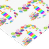 ハッピーバースデーテーブルクロスのキャンドルバルーン テーブルクロス (アングル)