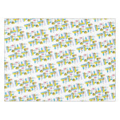 ハッピーバースデーテーブルクロスのトラックバス テーブルクロス (正面(横))