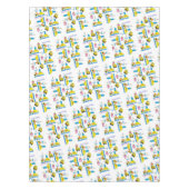 ハッピーバースデーテーブルクロスのトラックバス テーブルクロス (正面)