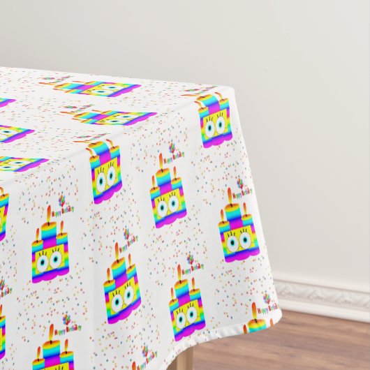 ハッピーバースデーテーブルクロスカラフルキャンドル テーブルクロス (インサイチュ)