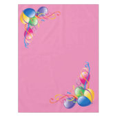 ハッピーバースデーテーブルクロスバルーンピンク テーブルクロス (正面)