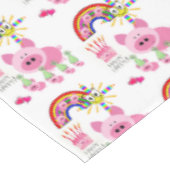 ハッピーバースデーテーブルクロスピンクピッグ テーブルクロス (アングル)