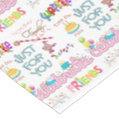 ハッピーバースデーテーブルクロスフレンズファミリー テーブルクロス (アングル)