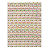 ハッピーバースデーテーブルクロス雪だるまサンタクロース テーブルクロス (正面)