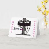 ハッピーバースデーディスクゴルフ用グリーティングカード カード (黄色い花)