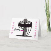 ハッピーバースデーディスクゴルフ用グリーティングカード カード (正面)