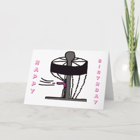 ハッピーバースデーディスクゴルフ用グリーティングカード カード (正面)