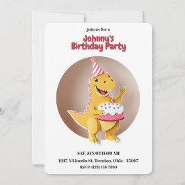 ハッピーバースデーディノ 招待状