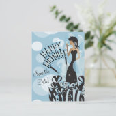 ハッピーバースデーディバガール | DIY名 |アクア 案内ポストカード (スタンド正面)