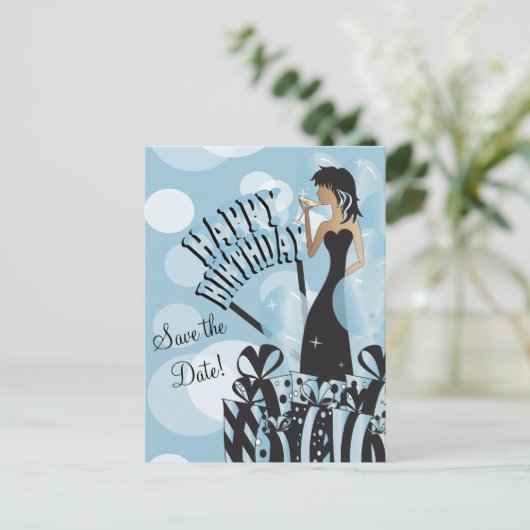 ハッピーバースデーディバガール | DIY名 |アクア 案内ポストカード (スタンド正面)