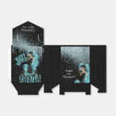 ハッピーバースデーディバガール | DIY名 |ターコイズ フェイバーボックス (折り畳みなし)