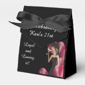 ハッピーバースデーディバガール | DIY名 |ルビー赤 フェイバーボックス (正面サイド)