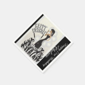 ハッピーバースデーディバガール | DIY名 |白 スタンダードカクテルナプキン (角)