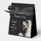 ハッピーバースデーディバガール | DIY名 |白 フェイバーボックス (正面サイド)